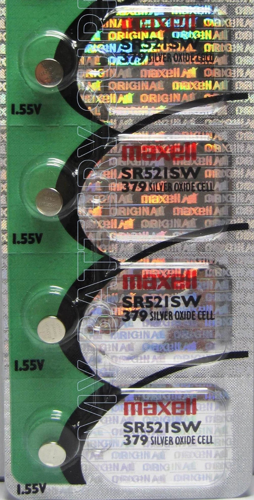 NEW MAXELL 379 SR521SW WATCH BATTERIES 4