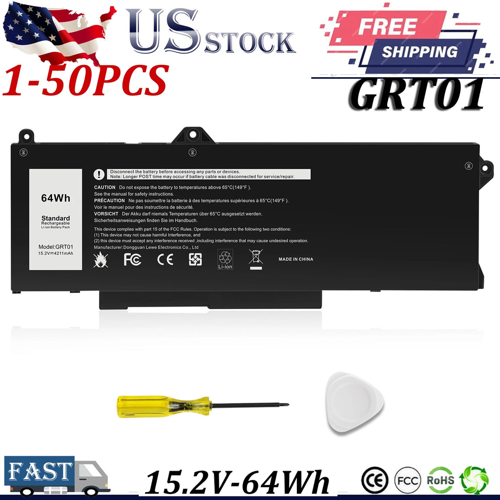 LOT 1-50PCS GRT01 Battery For Latitude 5421 5431 5521 Precision 3561 3571 3470