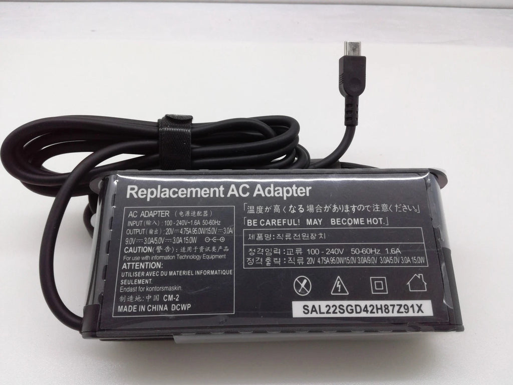 95W Type-C USB-C Replacement AC Adapter 20V 4.75A 15V 3A 9V 3A 5V 3A 15W