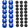 (12) BLUE Submersible Tea Lights & (25) CR2032 Replacement Battery BUNDLE Pack