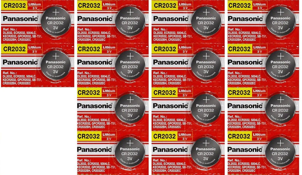 14 x SUPER FRESH Panasonic ECR2032 CR2032 Lithium Battery 3V Coin Cell Exp. 2028