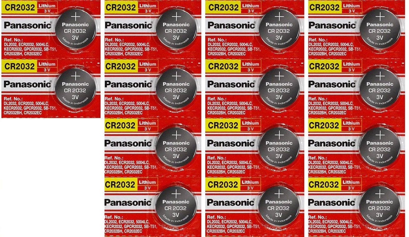 14 x SUPER FRESH Panasonic ECR2032 CR2032 Lithium Battery 3V Coin Cell Exp. 2028