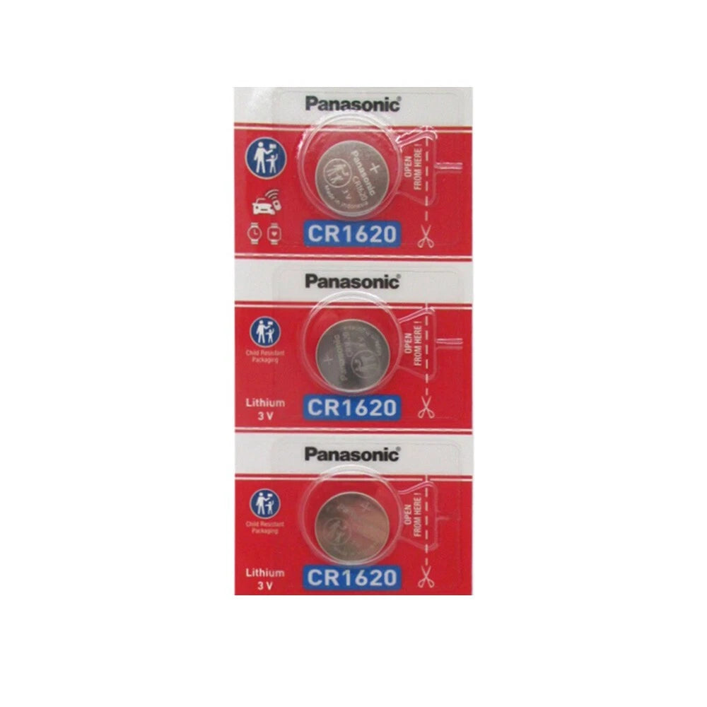 [ 3 pcs ] -- Panasonic Cr1620 3v Lithium Coin Cell Battery Dl1620 Ecr1620