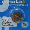 1 Renata Button Cell SR916SW 1.55V Watch Battery