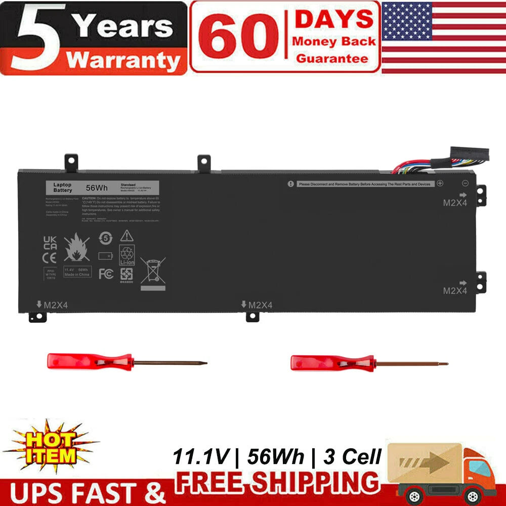 RRCGW H5H20 Battery for Dell XPS 15 9550 15-9550 9560 9570 Precision 15 5510 New