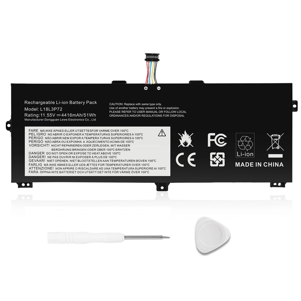 ?L18L3P72 L18M3P72 02DL021 Battery For Lenovo ThinkPad X390 X13 Yoga Gen 1 51Wh