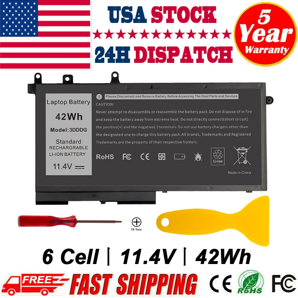 Battery for Dell Latitude 5490 E5490 5590 E5590 5491 E5491 5591 E5591 93FTF
