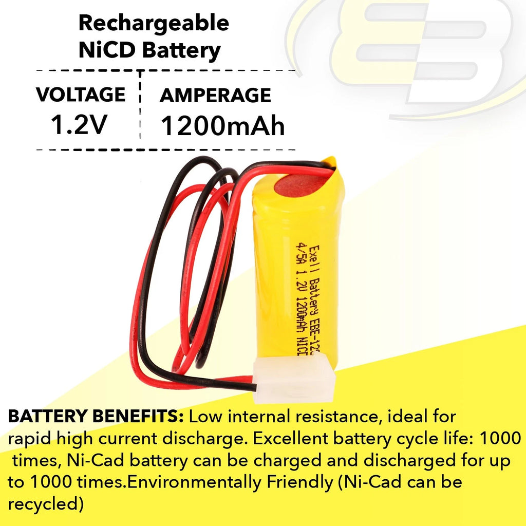 Exit Sign Battery for Lithonia ELB0300 ELB1P201N1 ELB1P201N1