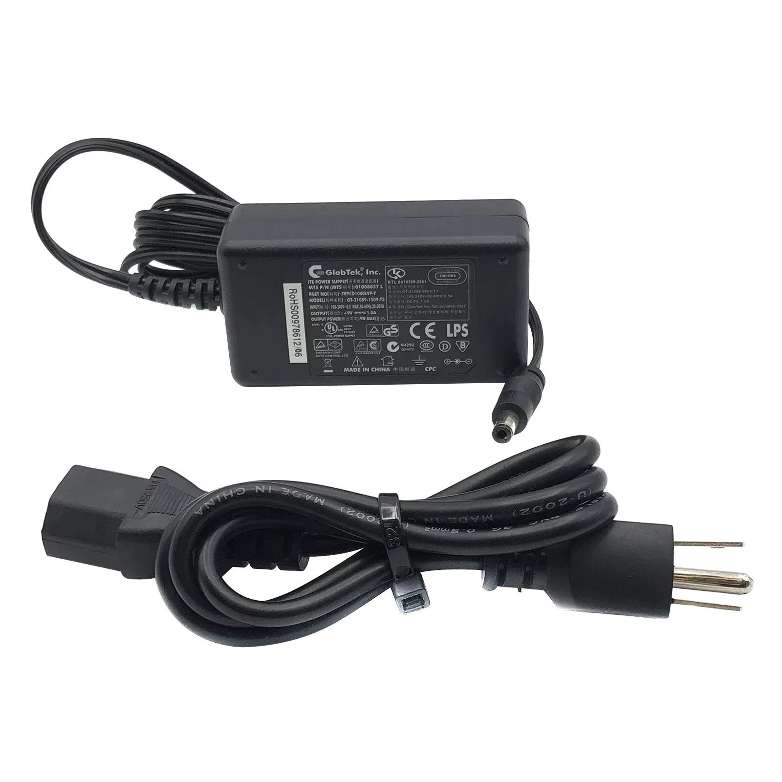 NEW Genuine GlobTek GT-21089-1509-T3 AC Adapter 9V 1.0A Power Supply