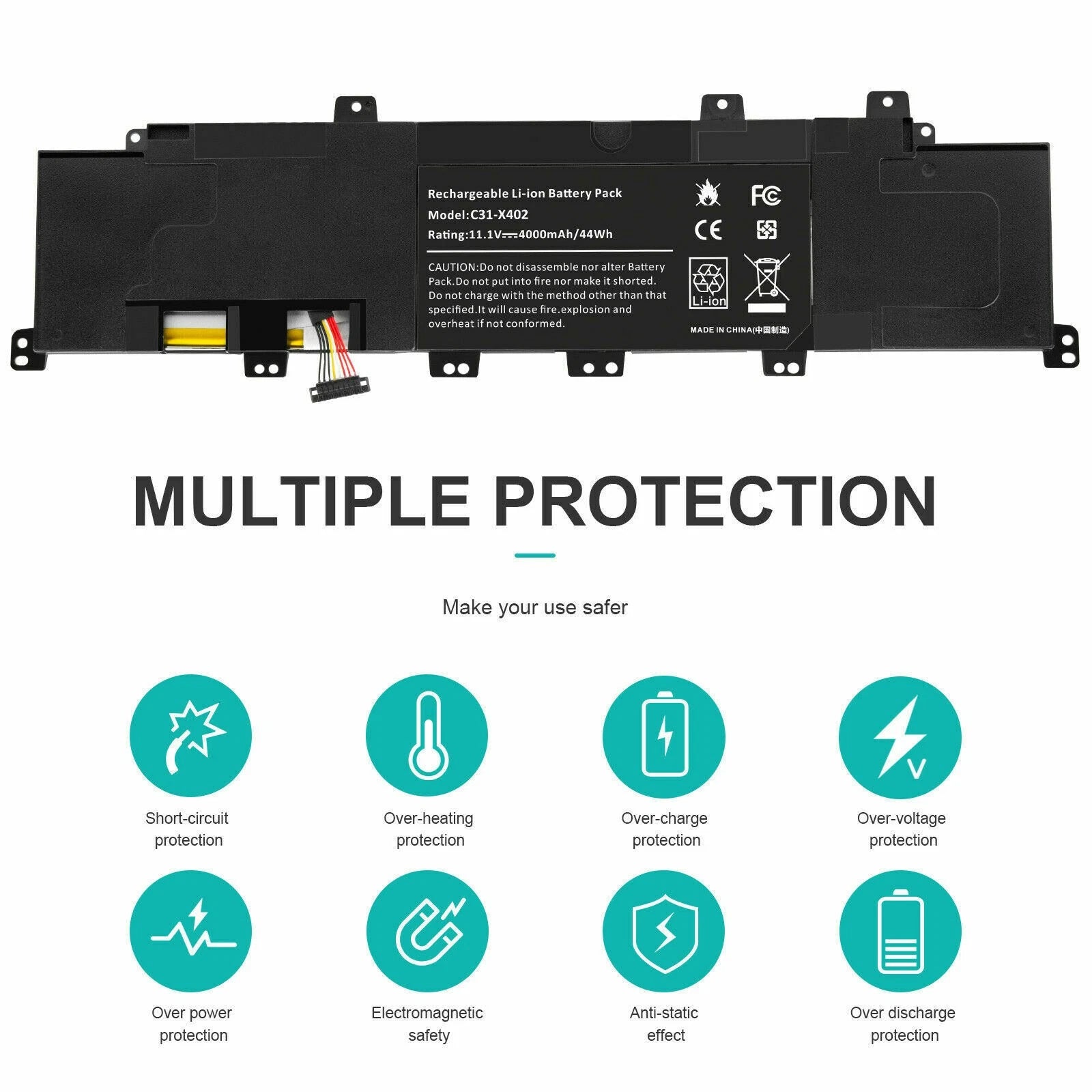 44Wh C31-X402 Battery Replacement for Asus VivoBook S300 S300C S300CA S400 S400C