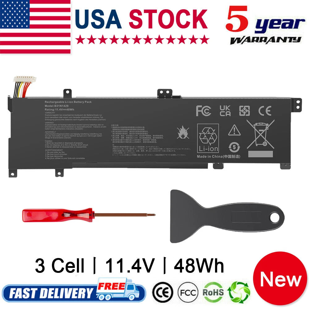 For Asus K501LB K501LX K501UB K501UX Laptop Battery B31N1429 11.4V 48Wh