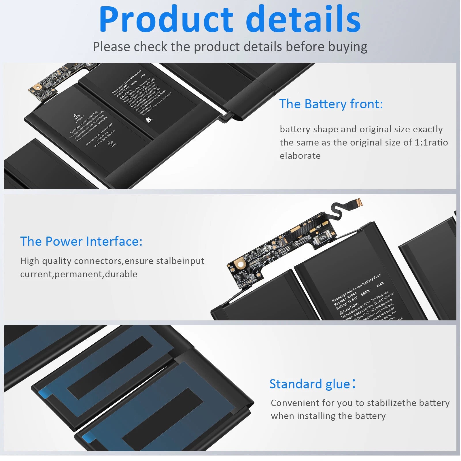 ? A1964 Battery for Apple Macbook Pro 13'' A1989 EMC 3214 EMC 3358 Mid 2018 2019