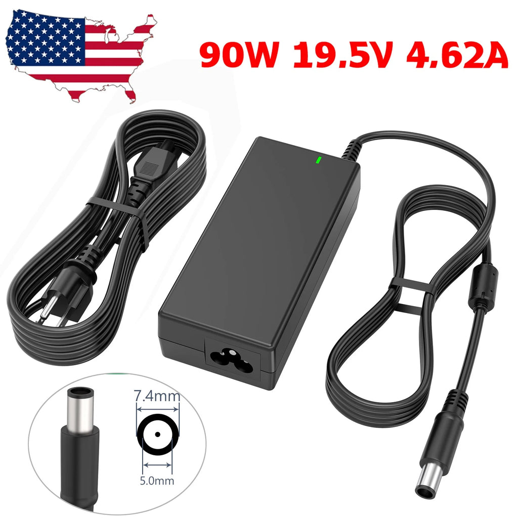 90W 19.5V 4.62A Laptop Charger Power Supply Adapter For Dell LATITUDE Computer