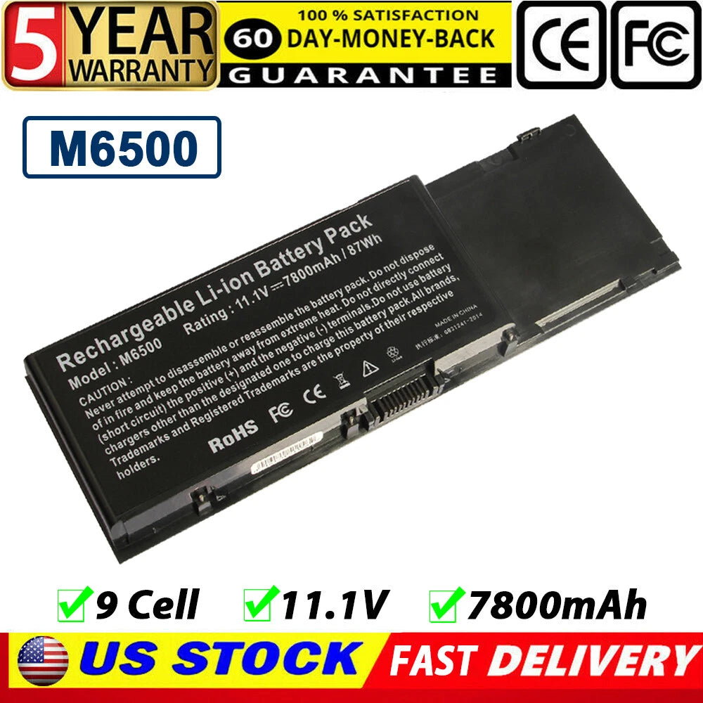 M6500 Laptop Battery For Dell Precision M6400 M4400 M2400 C565C 8M039 312-0873