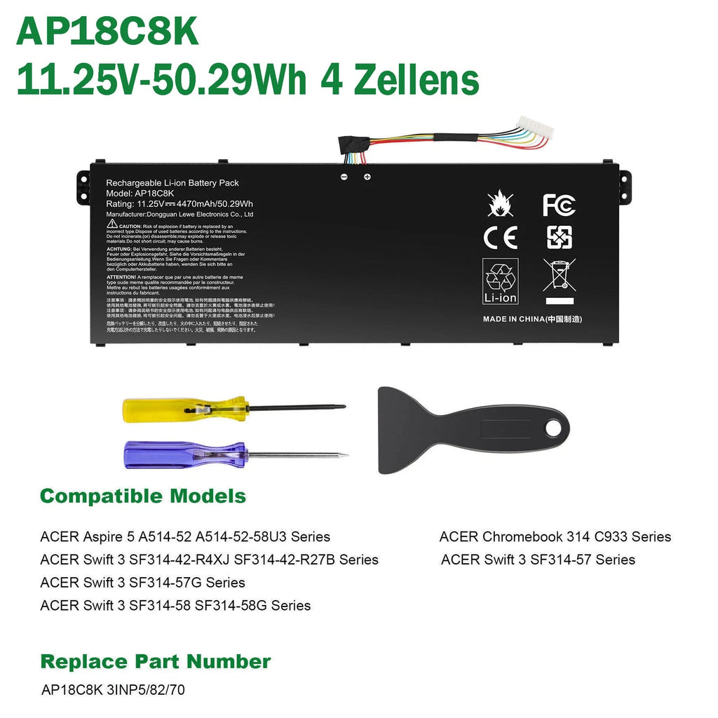 ??Battery AP18C8K 3INP5/82/70 For Acer Aspire A514-52 Swift 3 SF314-58 SF314-57
