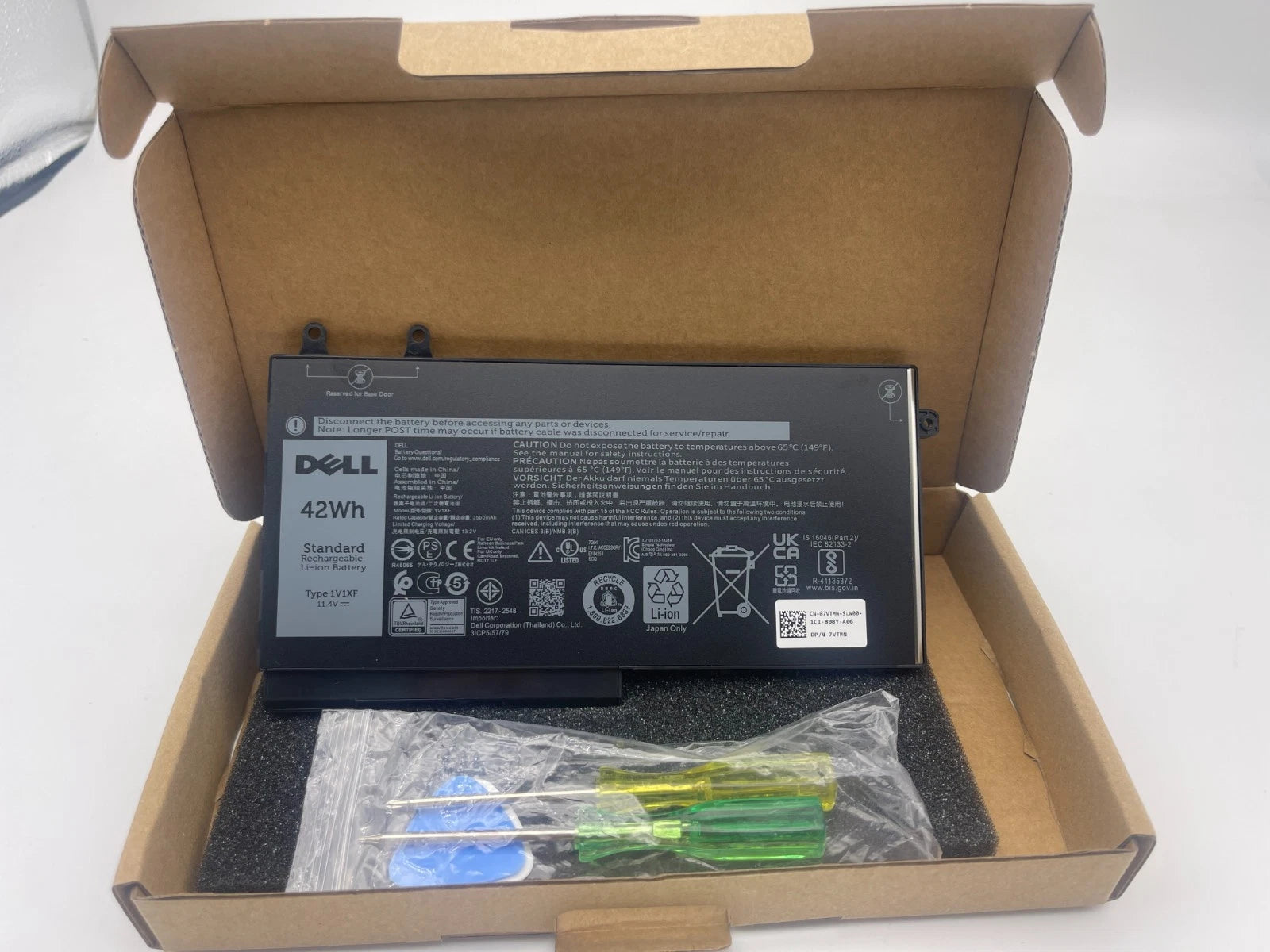 Genuine 1V1XF Battery For Dell Latitude 5400 5500 5510 Precision 3540 3550 42Wh