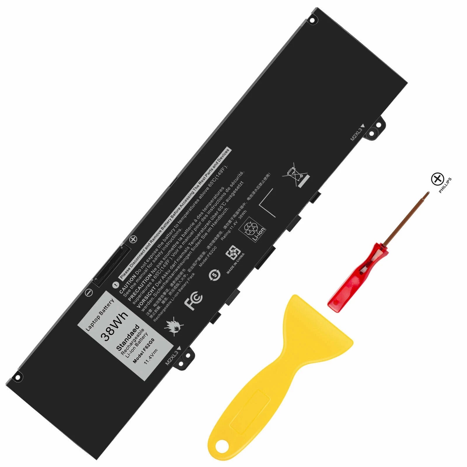 F62G0 Battery for Dell Inspiron 7373 7386 P83G P87G P91G P83G001 P83G002 P87G001
