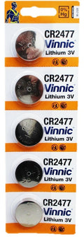 50 Vinnic CR2477 3V Lithium Cell Batteries EXP. 2028