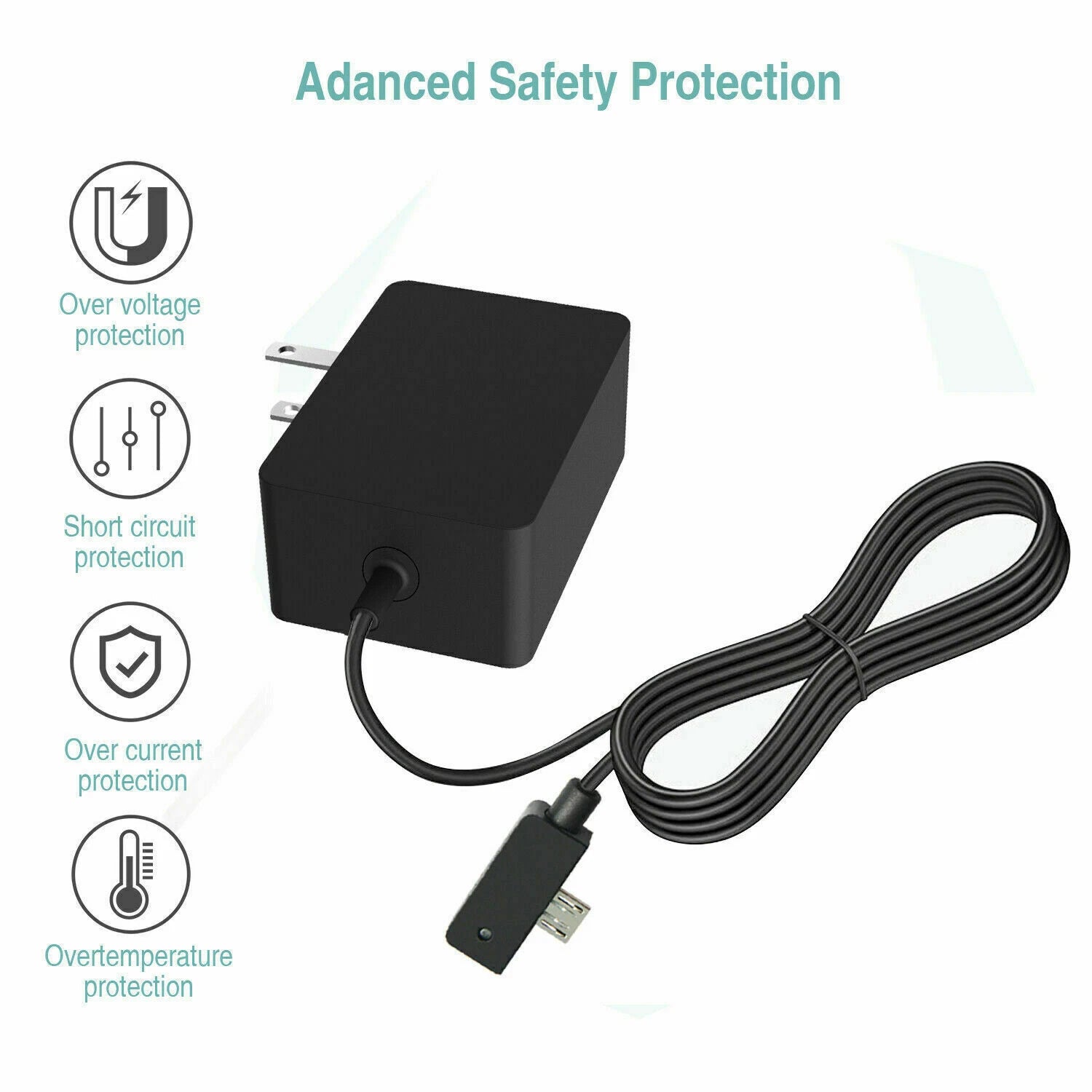 13W AC Adapter Charger For Microsoft Surface 3 1751 1623 1624 1645 Micro USB