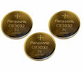 3 NEW PANASONIC BR3032 3V Lithium Batteries Replaces DL3032 CR3032- USA Seller