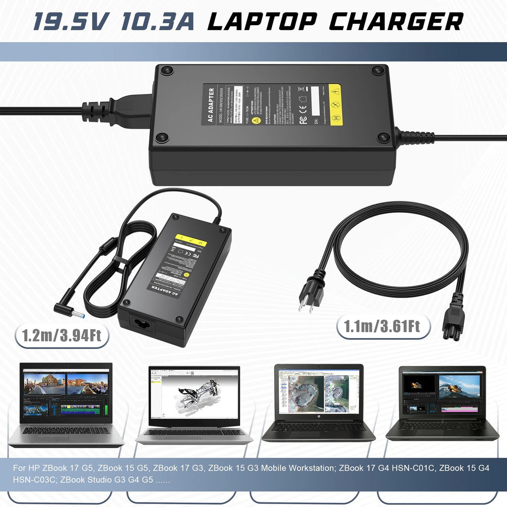 200W For HP ZBOOK 17 G5 G6 Pavillion AC Adapter Charger L74881-001 Power Supply