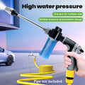 High Pressure 3 Water Spray Gun Nozzle Garden Hose Pipe Lawn Car Washing Metal