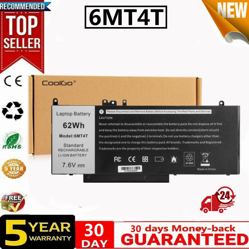 ?6MT4T Battery For Dell Latitude E5470 E5570 Precision 3510 79VRK 62Wh/Charger