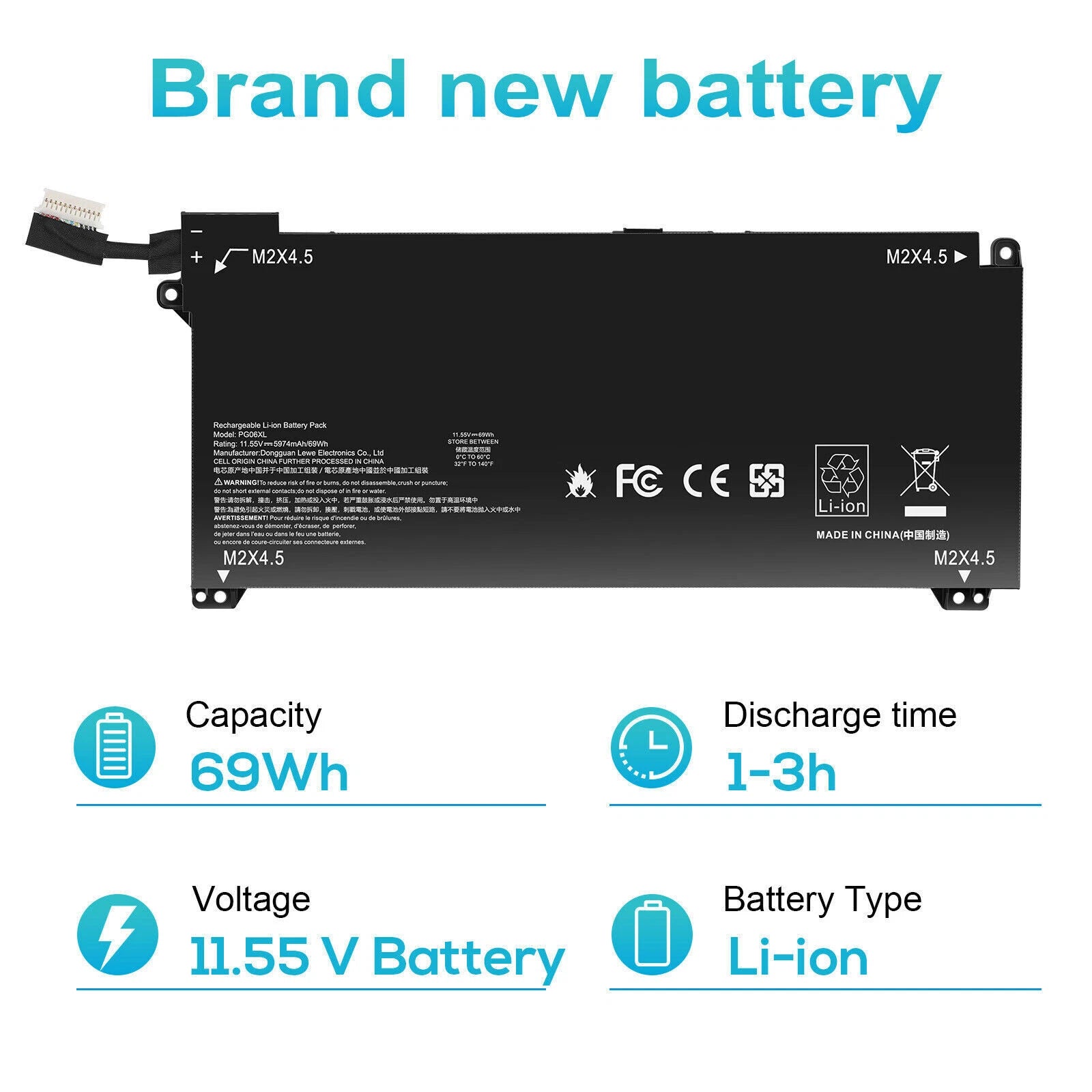?PG06XL Laptop Battery For HP Omen 5 Air 15-dh 15-dh0000nx HSTNN-DB9F L48431-2C1