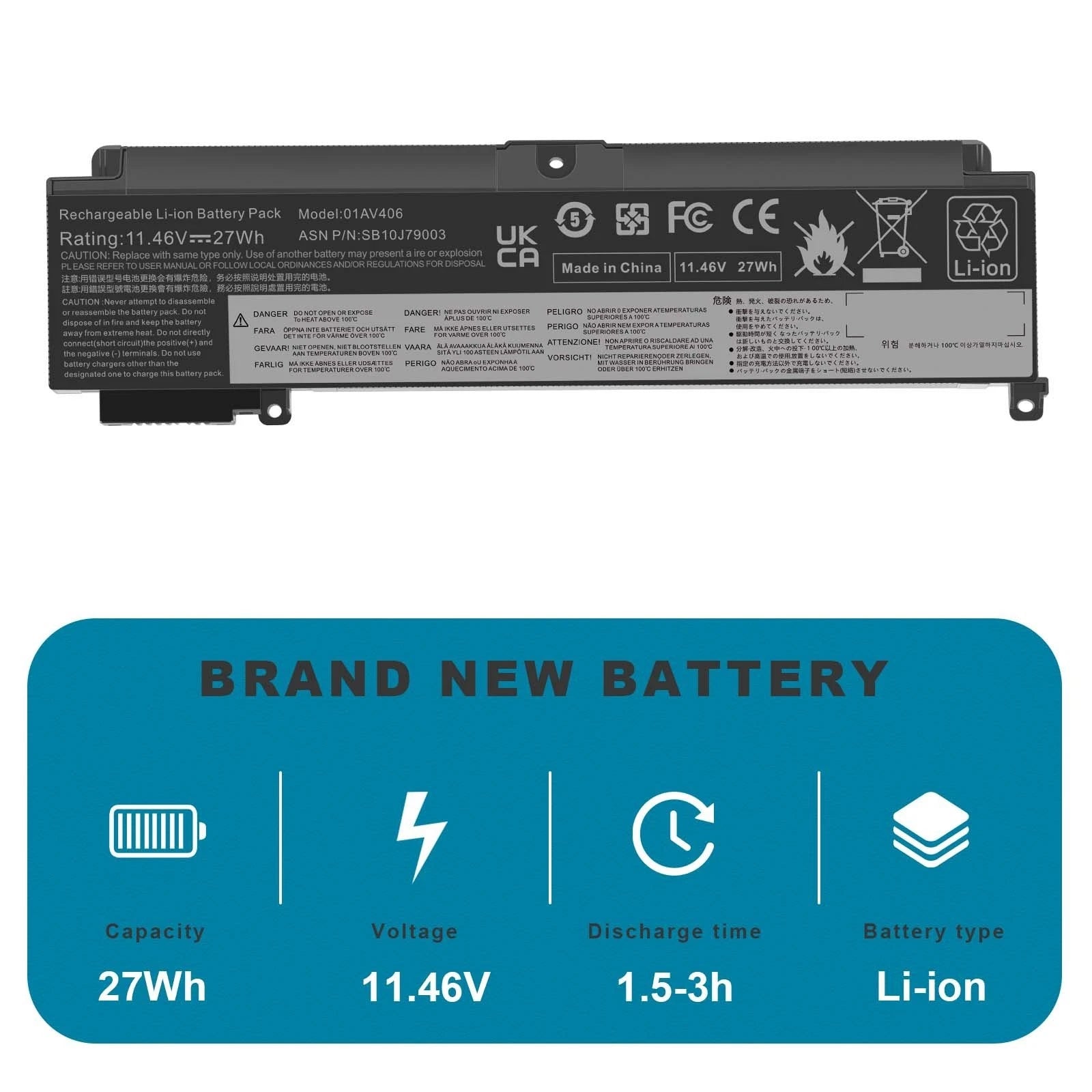 ??LOT Battery 01AV406 For Lenovo ThinkPad T460s T470s 00HW024 01AV462 27W 11.46V