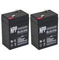 2PC NPP NP6-4.5Ah 6V 4.5Ah AGM VRLA General Series Battery
