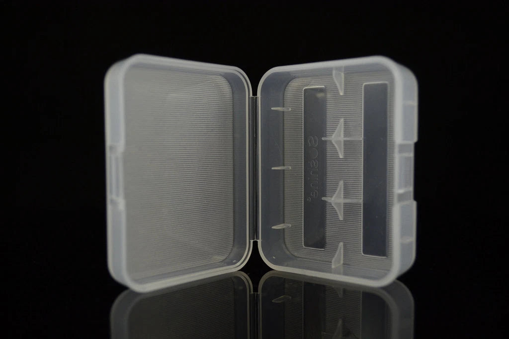 White Clear Plastic Battery Case Holder for 18500 Batteries