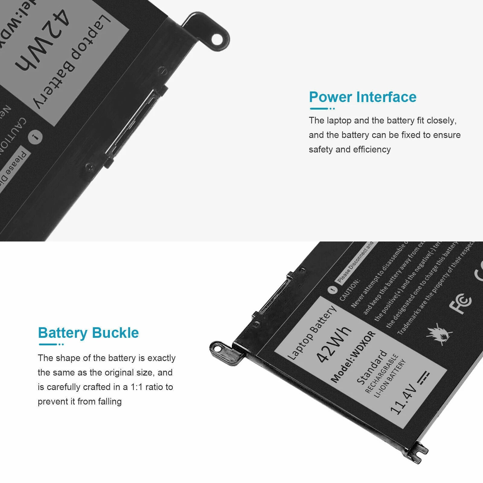 WDX0R WDXOR Battery For DELL Inspiron 17 5765 5767 5770 15 7560 7570 7579 7569