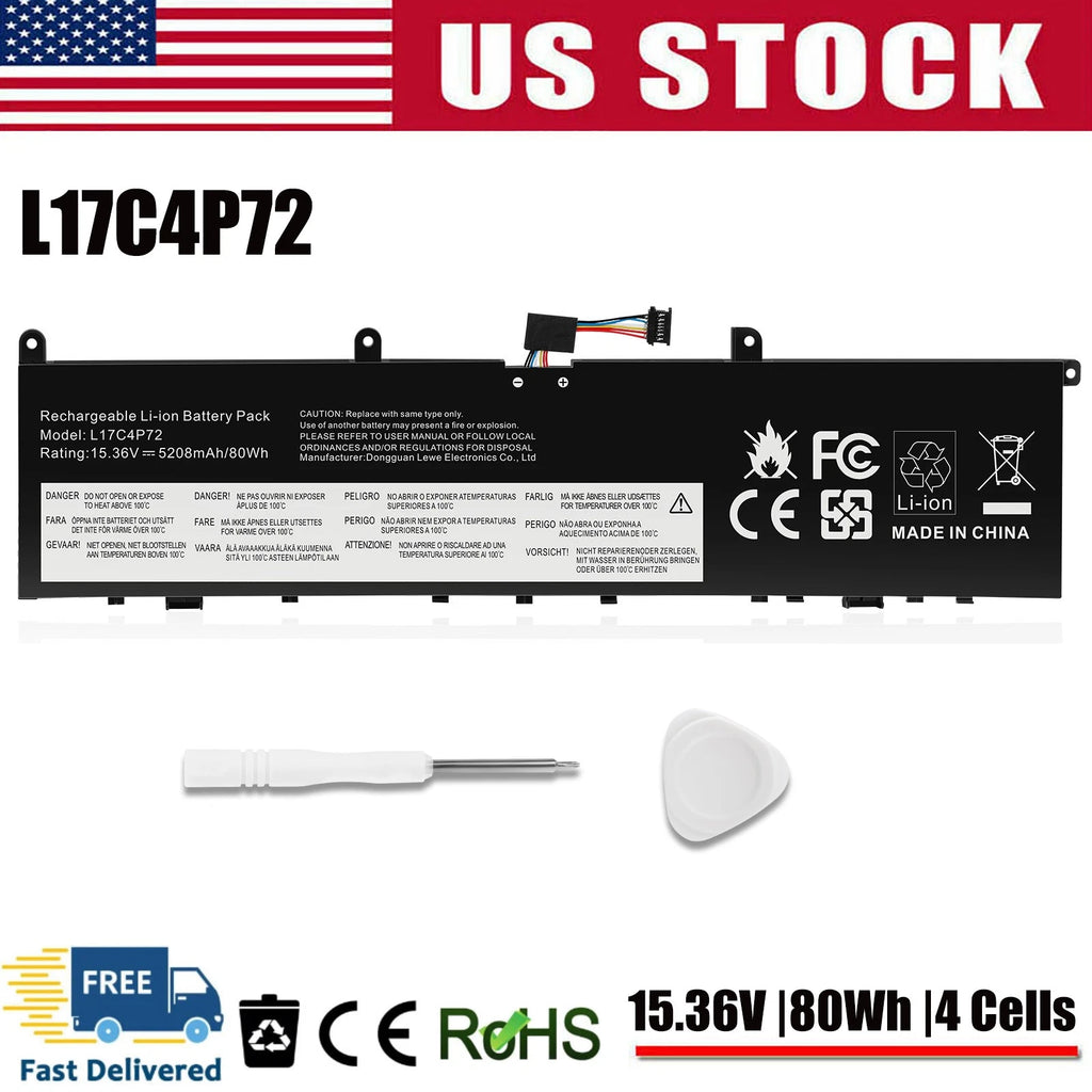 ?L17C4P72 L17M4P72 New For Lenovo Thinkpad L18m4p71 Battery P1 X1 GEN 1 GEN 2 US