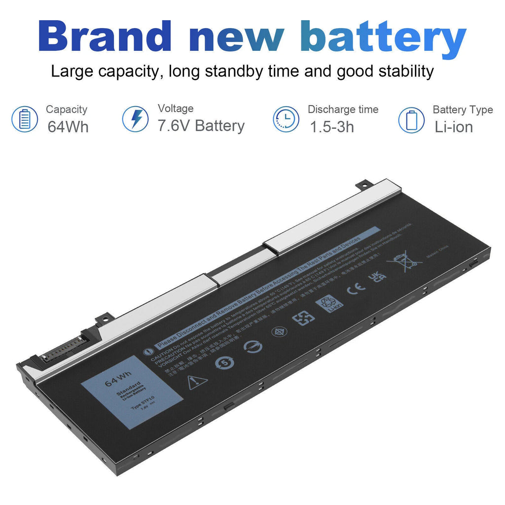 5TF10 Battery For Dell Precision 7730 7740 7530 7540 P34E P34E001 P74F 64Wh 7.6V