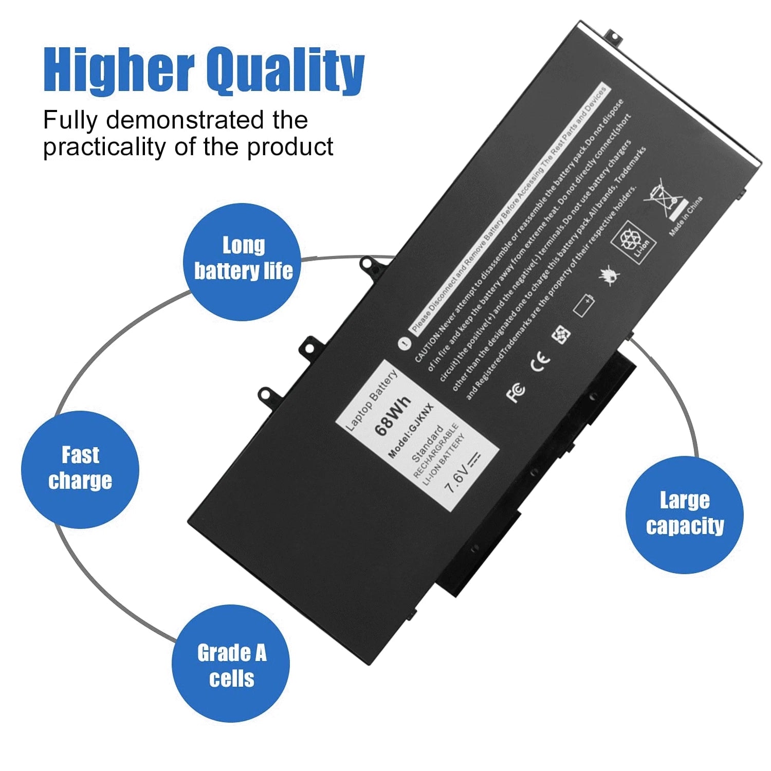 GJKNX Laptop Battery For Dell Latitude 5480 5580 5280 5490 5491 5580 5590 5591