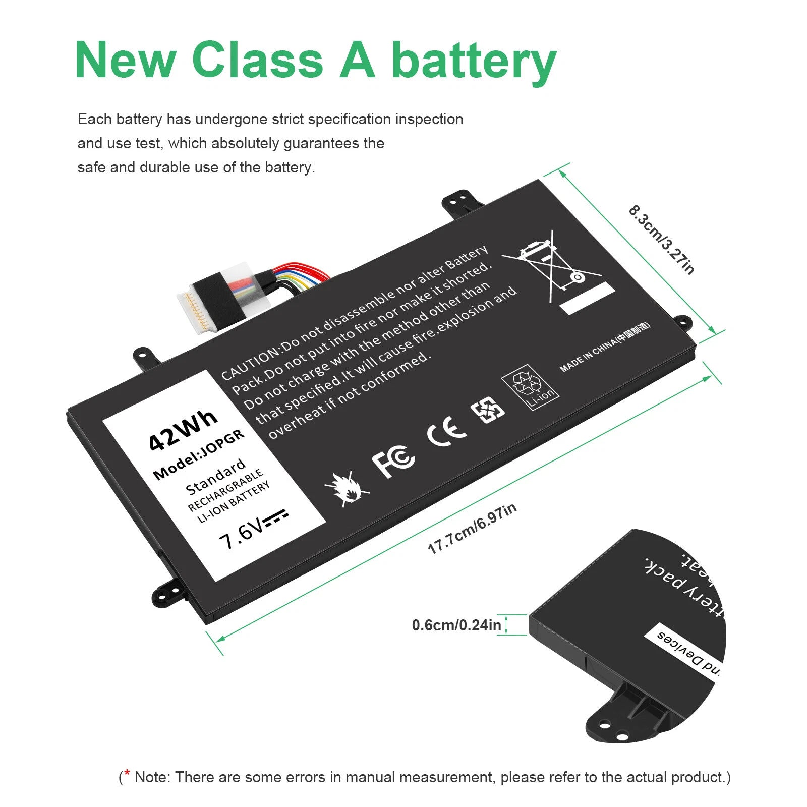 J0PGR Battery for Dell Latitude 5285 5290 2-in-1 Series JOPGR FTH6F 1WND8 0J0PGR