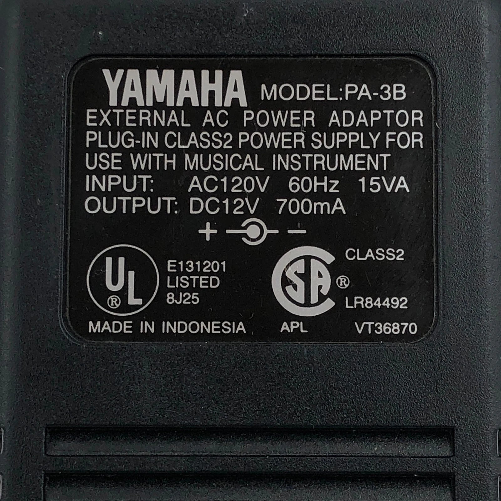 NEW Genuine Yamaha PA-3B Keyboard Charger Power Supply AC Adapter 12V 700mA OEM