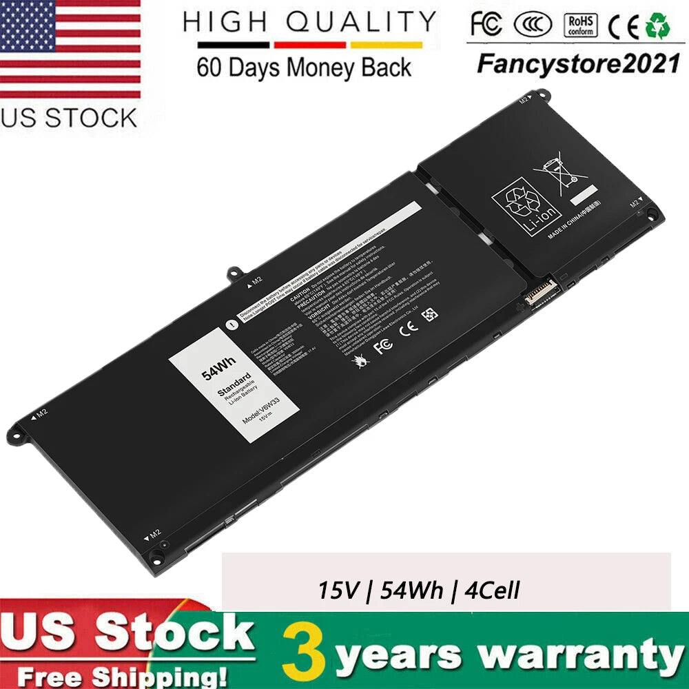 54Wh V6W33 Battery For Dell Inspiron 3510 5510 Latitude 3320 3330 Vostro 3515