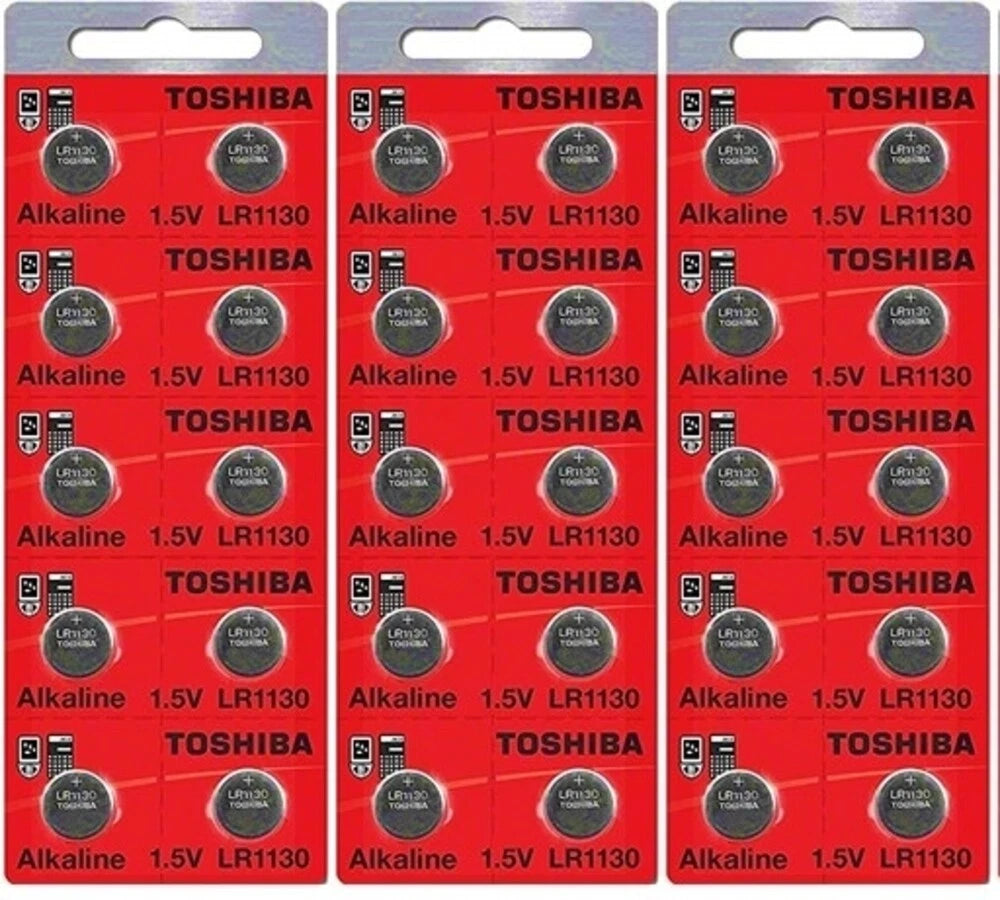 LR1130 AG10 189 1130 LR54 Pack Of 40 Toshiba Button Cell Batteries EXP 2024