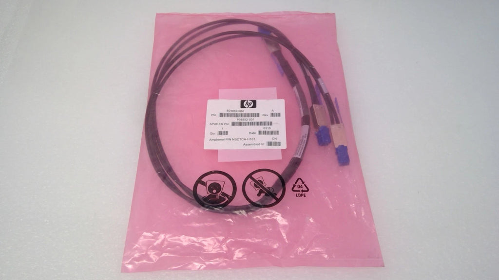 NEW HP 804969-002 Mini-SAS HD SFF-8643 Y-Splitter 1M Cable Ampenol
