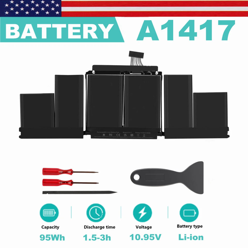 A1417 Battery for Apple Macbook Pro 15" A1398 Retina 2012 2013 EMC 2512 EMC 2673
