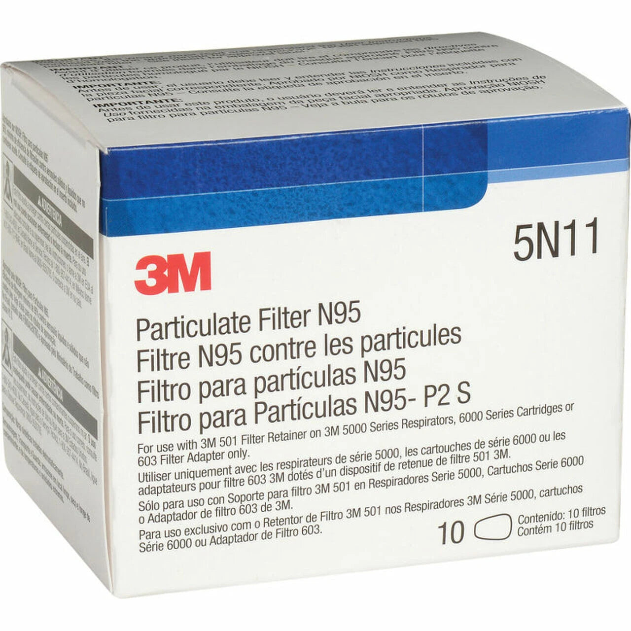 3M 5N11 N95 filters 10x for 6200 6800 7502 SEALED box Oem ---- made & ships USA