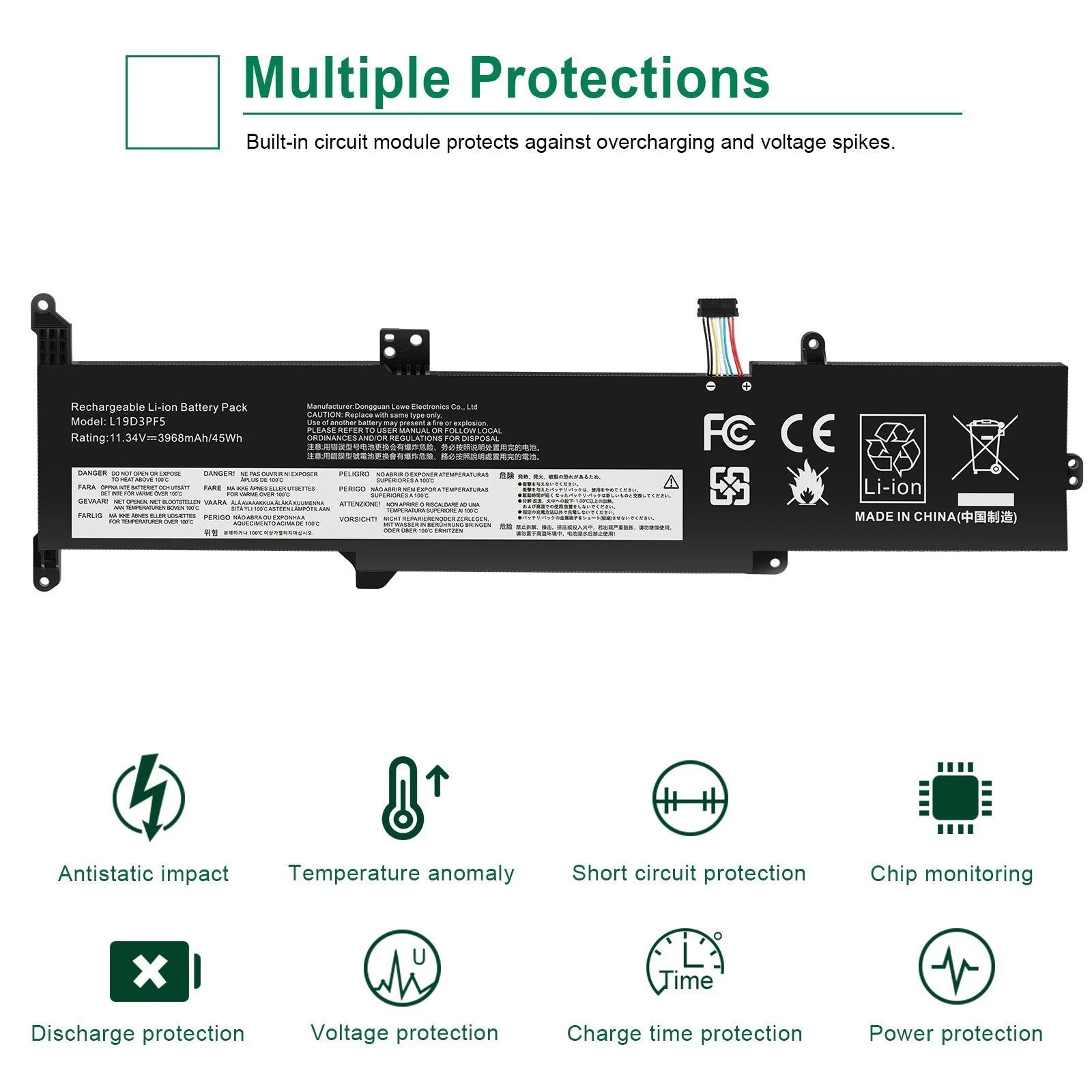 L19C3PF7 L19L3PF5 L19D3PF5 Battery For Lenovo IdeaPad 15IML05 14ADA05