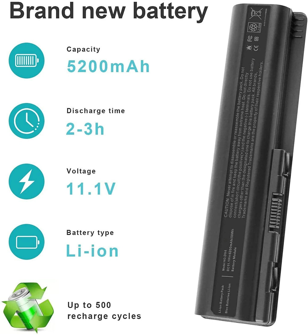 For HP Pavilion DV4 DV5 DV6 CQ40 CQ60 CQ61 484170-001 HSTNN-LB72 Laptop Battery