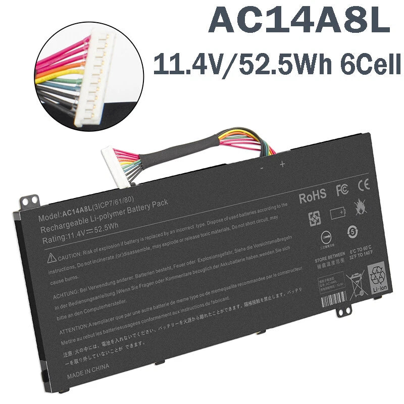 Battery AC14A8L For Acer V15 Nitro Acer Aspire VN7-571 VN7-571G VN7-591 VN7-791