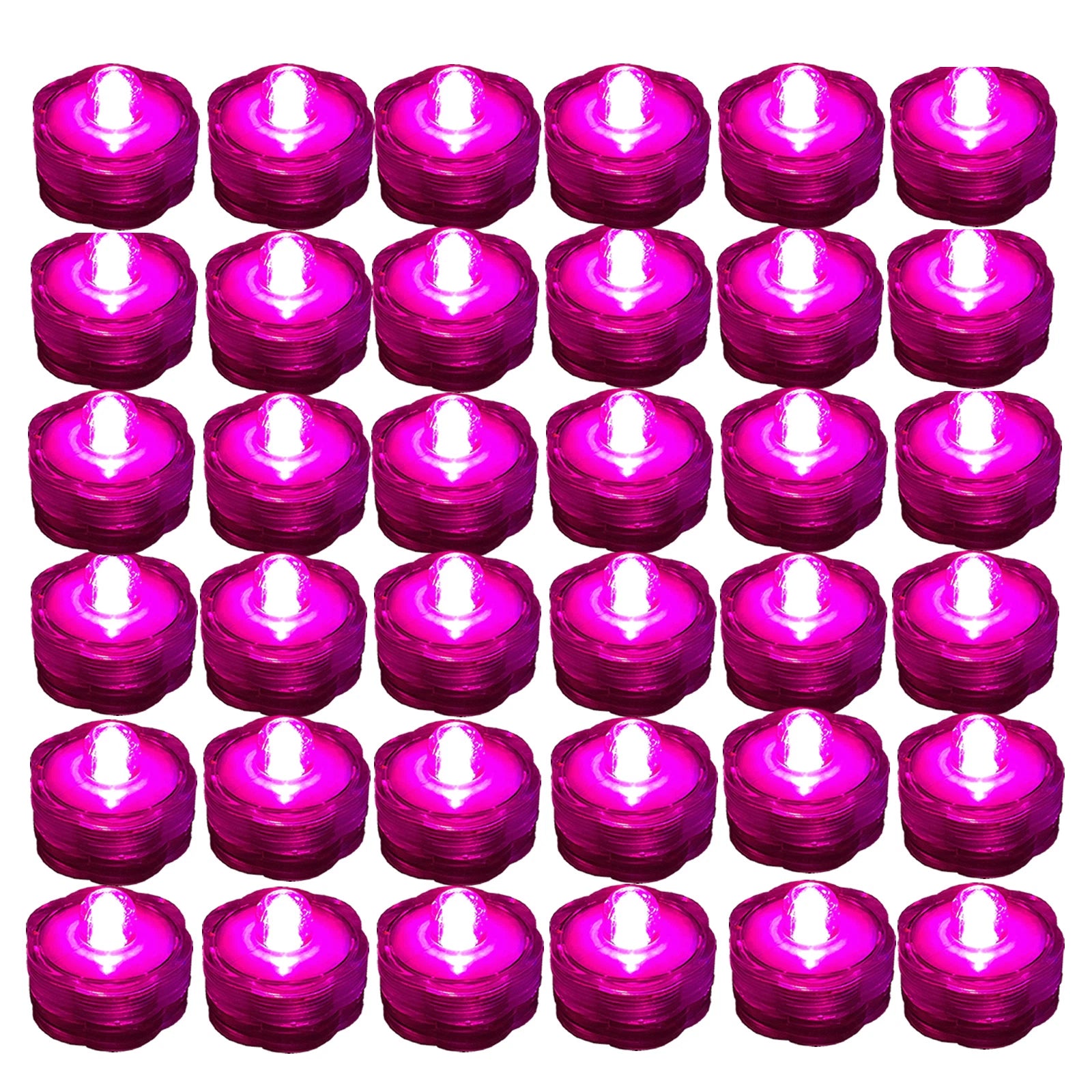 36 Pack PINK Submersible Waterproof Underwater Battery LED Tea Light~Wedding