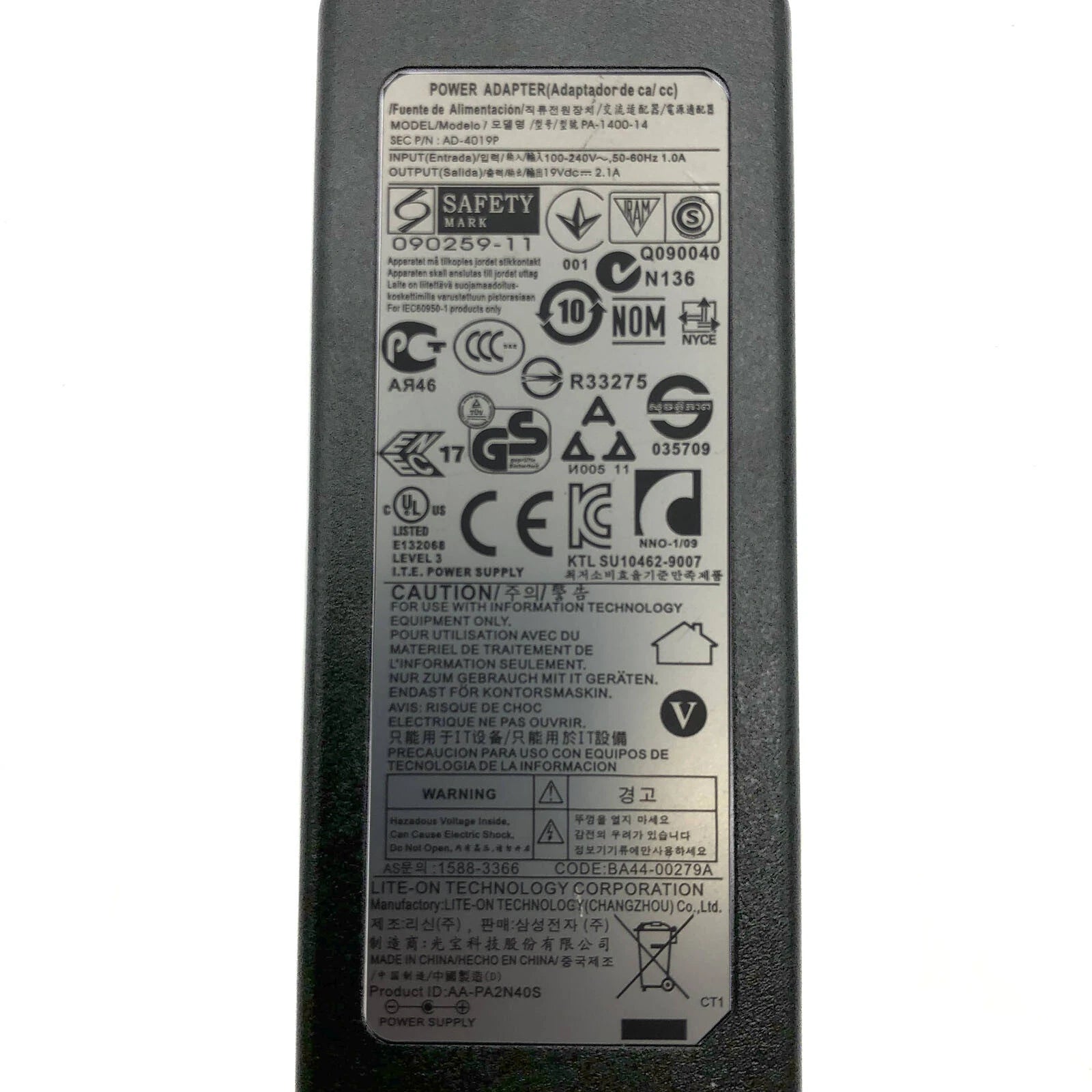 NEW Genuine Samsung PA-1400-14 19V 2.1A 40W AC Adapter Power Supply OEM