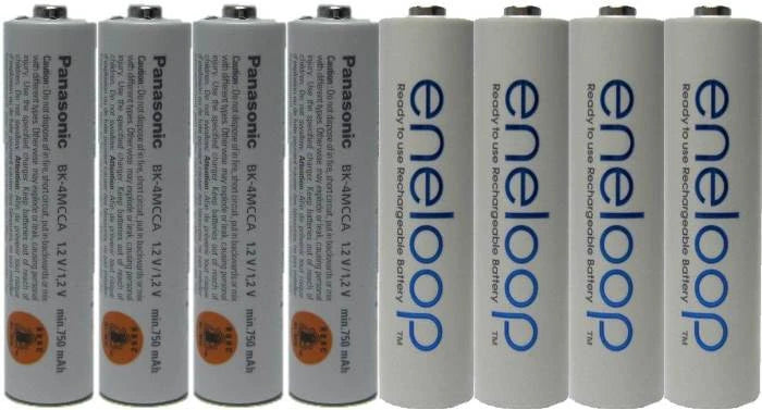 Panasonic Eneloop 8 Pack AAA NiMH Rechargeable Batteries