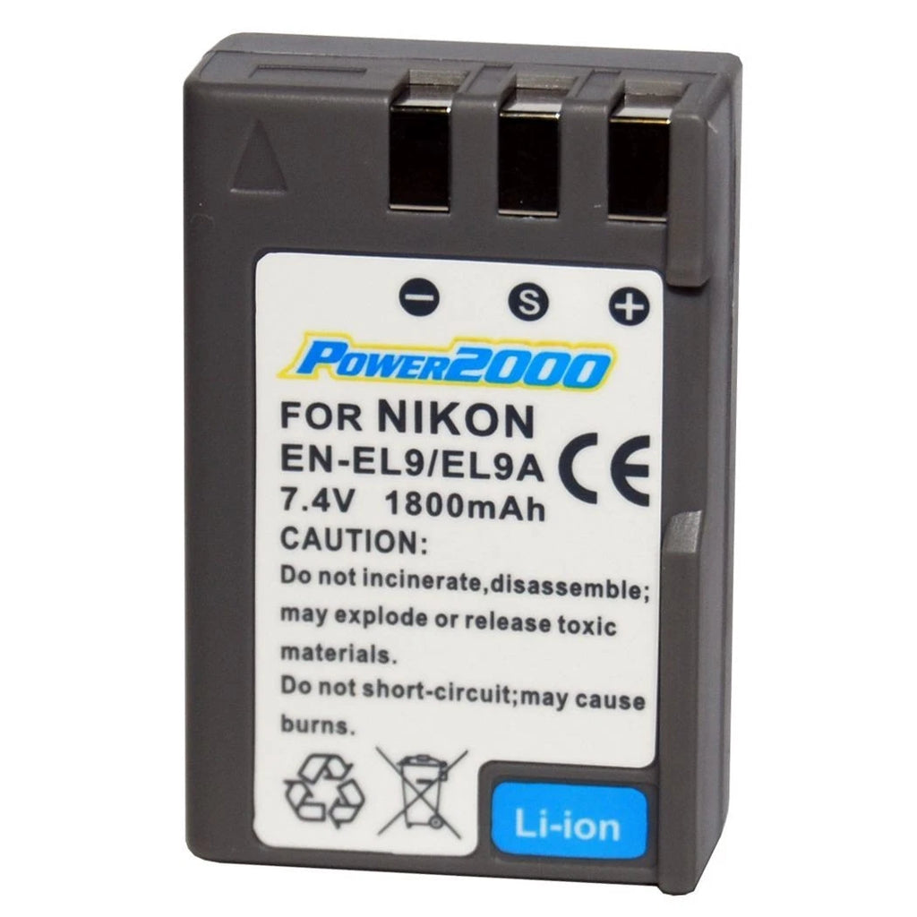 Power2000 EN-EL9 Rechargeable Battery for Nikon D60, D40, D40x SLR Camera