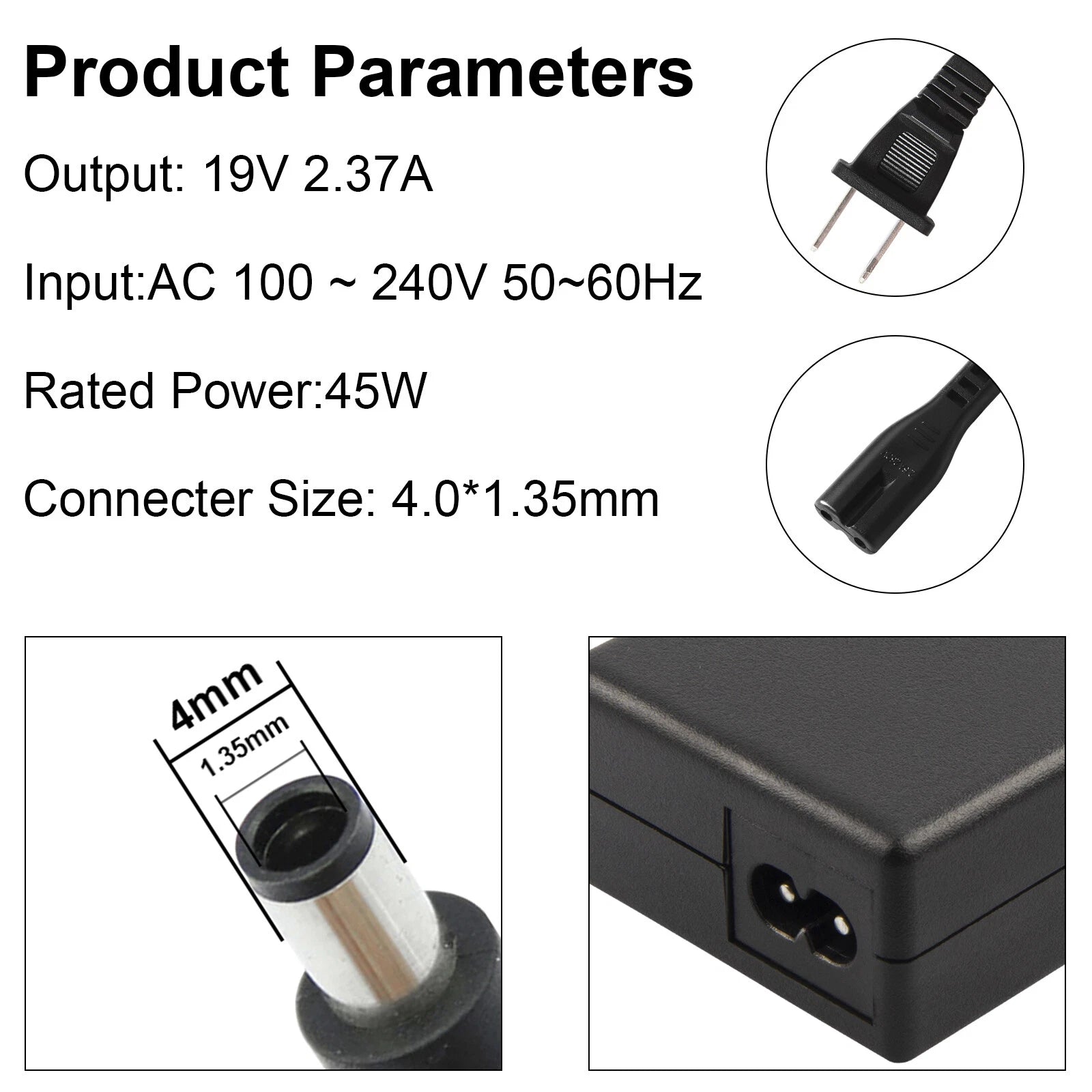 AC Adapter Charger Cord For ASUS x540s X540l X541U X541S x541n x541ua x541sa 45W